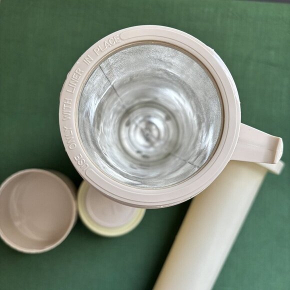 THERMOS KING Seeley Wide Mouth 24 OZ Yellow 7402 Removable Liner Stopper Vintage - Picture 5 of 7